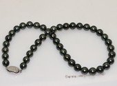 thpn012 17-inch  9.1-10.0mm black Tahiti pearl necklace