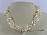tpn103 Triple twisted strands blister&side-drilled pearl necklace in wholesale