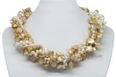 Tpn215 New style Mix Color Cultured Pearl Twisted Necklace for the Fall