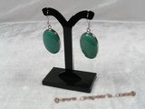 tqe003 Sterling 20*26mm oval turquoise beads dangle Earring