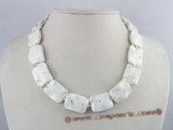 tqn027 25*17mm white wave-design turquoise necklace wholesale