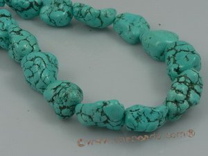 tqs003 12*22mm green irregular shape turquoise strand wholesale,