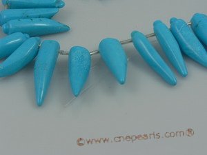 tqs004 bule capsicum shape turquoise strands wholesale, 16"in le