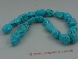 tqs007 17*22mm blue irregular shape turquoise strands wholesale,