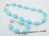 tqset001 15*20mm bule oval turquoise neckalce&braclets