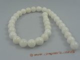 ts001 12mm white round Deep sea tridacna beads strands,16"in len
