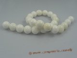 ts002  16mm white round Deep sea tridacna beads strands,16"in le