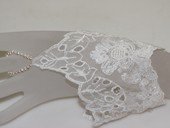 wbr004  Wedding Bridal Fingerless Glove  Pearl Ring Lace Flower Bracelet
