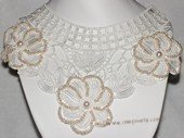 wn079  Handmade Lace Wedding  Necklace with Freshwater Pearl