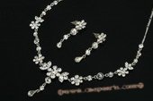 Wnset011 Gorgeous floral design Rhinestone bridal jewelry set