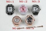 wr005 Fashionable design rhinestone ring watches