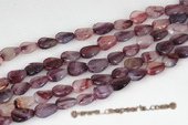 Yss247 purple stripes agate oval beads strand, 16inch