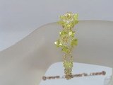 zbr026 Handcraft yellow layer flower star shape Zircon elastic Bracelet