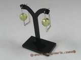 ZE005 12mm green ball zircon sterling silver studs earrings