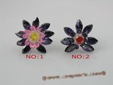 ZR012  Adjustable 40mm Flower cluster CZ zircon 18KGP rings