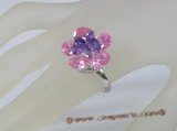 ZR016 Adjustable flower zircon ring jewelry